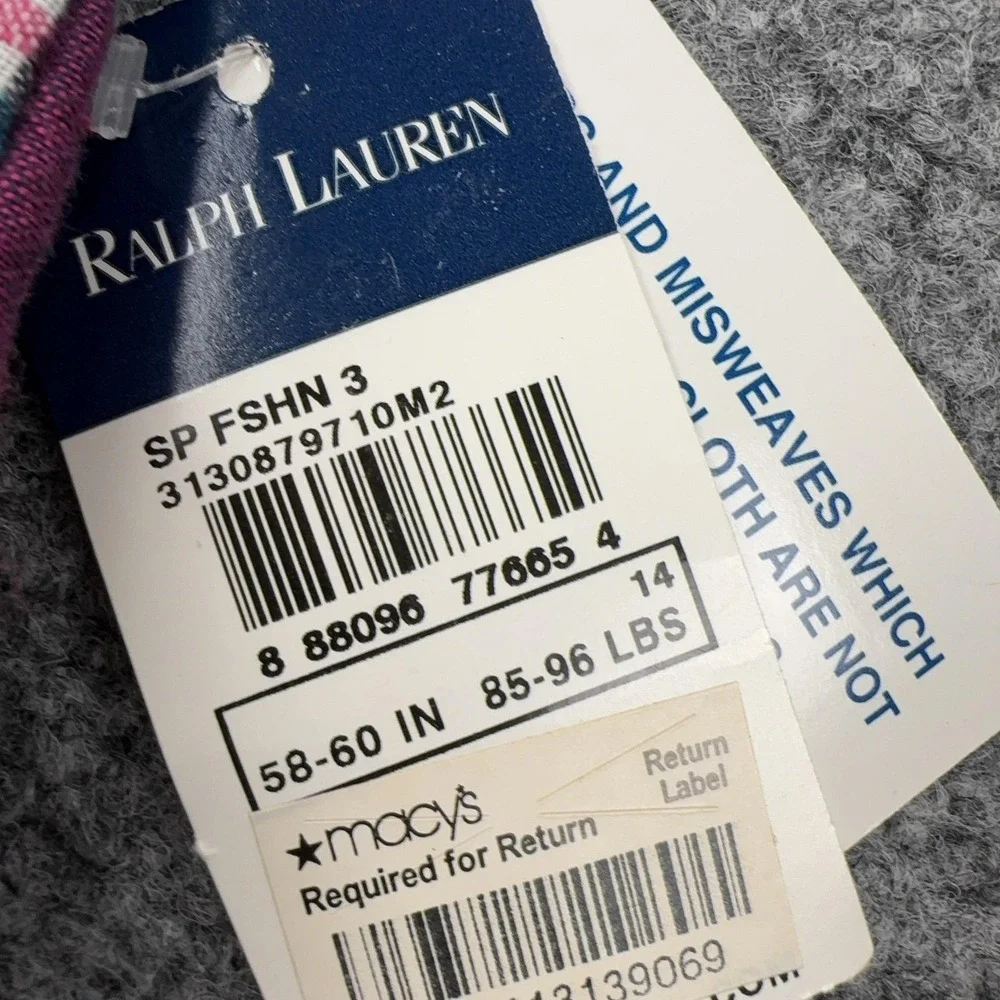 Ralph Lauren Shorts Girls 14 Multicolor Plaid Linen Cotton Chino 3 Inseam Summer